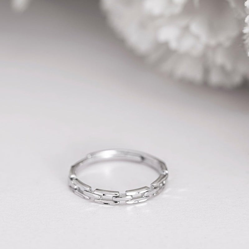 Zavya 925 Pure Silver Finger Ring Rhodium Plated Minimal Ring Jewelry For Women | Gifts for Women & Girls | With Certificate of Authenticity and 925 Hallmark - Image 2