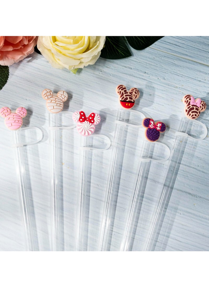 RTYY 6Pcs Silicone Straw Covers for Stanley Tumblers, Leak-Proof 10mm Straw Toppers for 30oz & 40oz Cups, Cute Stopper Caps for Accessories  - Image 3