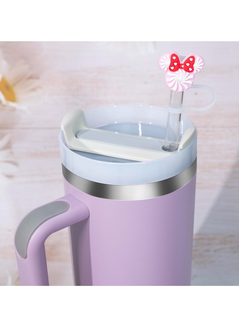 RTYY 6Pcs Silicone Straw Covers for Stanley Tumblers, Leak-Proof 10mm Straw Toppers for 30oz & 40oz Cups, Cute Stopper Caps for Accessories  - Image 4
