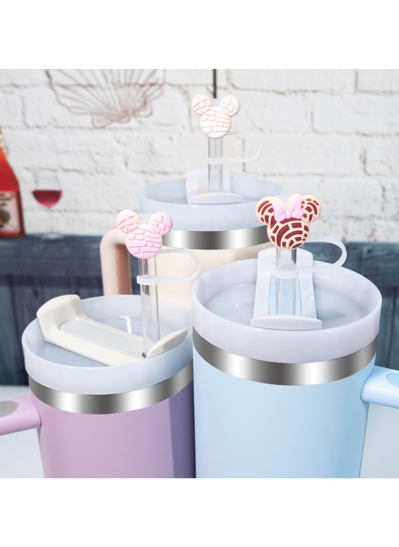 RTYY 6Pcs Silicone Straw Covers for Stanley Tumblers, Leak-Proof 10mm Straw Toppers for 30oz & 40oz Cups, Cute Stopper Caps for Accessories  - Image 5