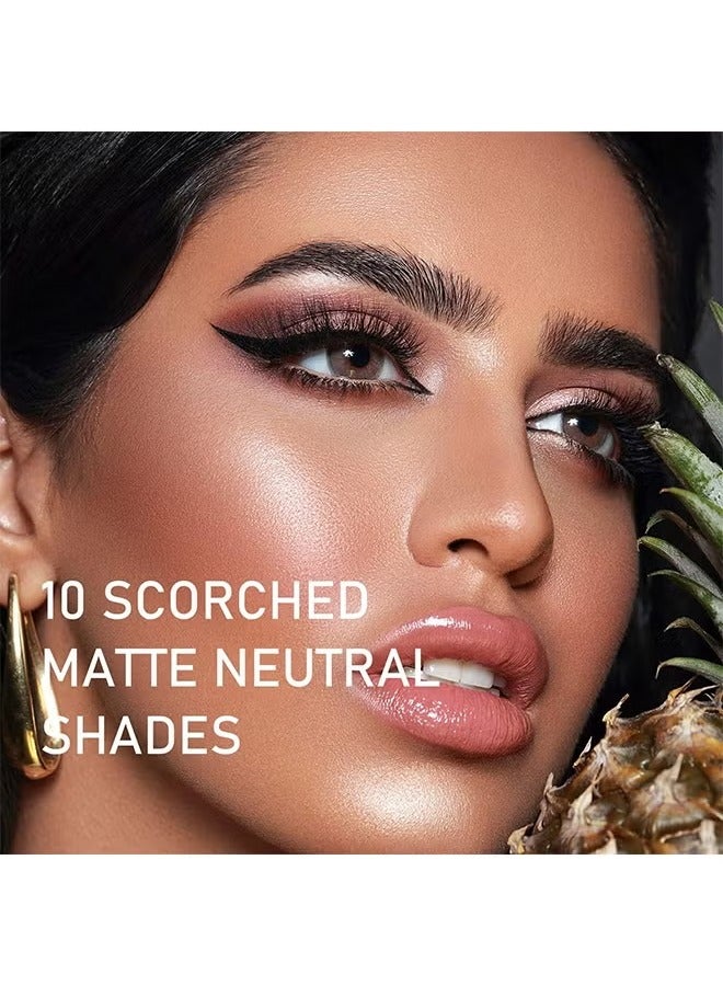 Sweet Mint 10 Colors Eyeshadow Palette,All Matte Eyeshadow Palette Makeup,Highly Pigmented Blendable Shades,Naturing-Looking,Waterproof Cool/Warm-toned Eyeshadow Makeup Palette,#05 - Image 3