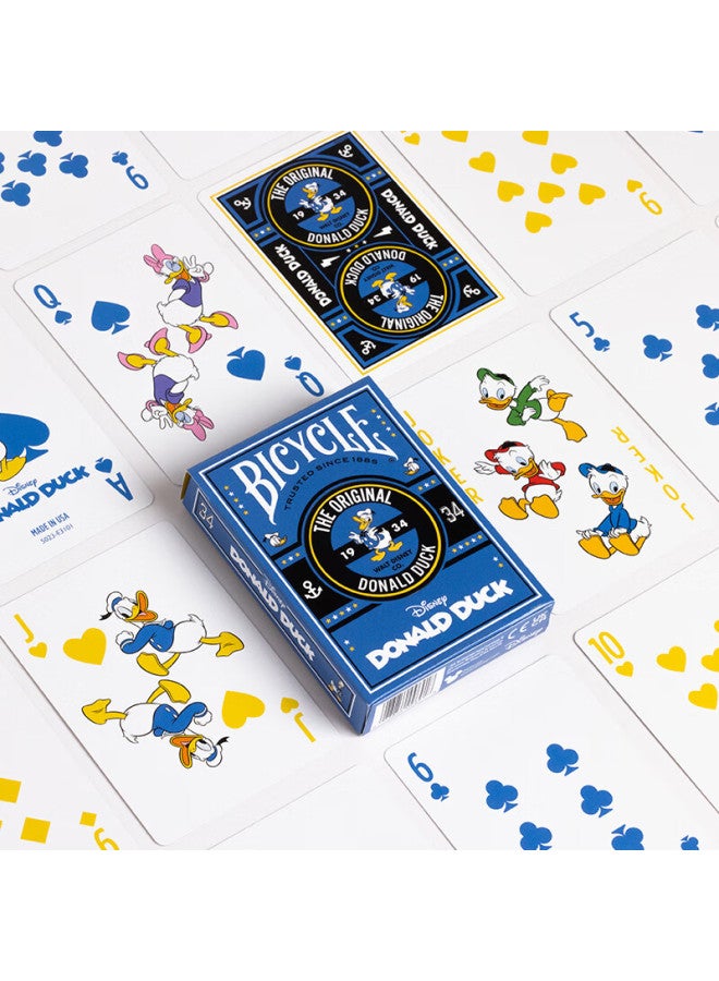 Bicycle Bicycle Disney Themed Trendy Playing Cards, Donald Duck Design, 1 Deck - Image 1