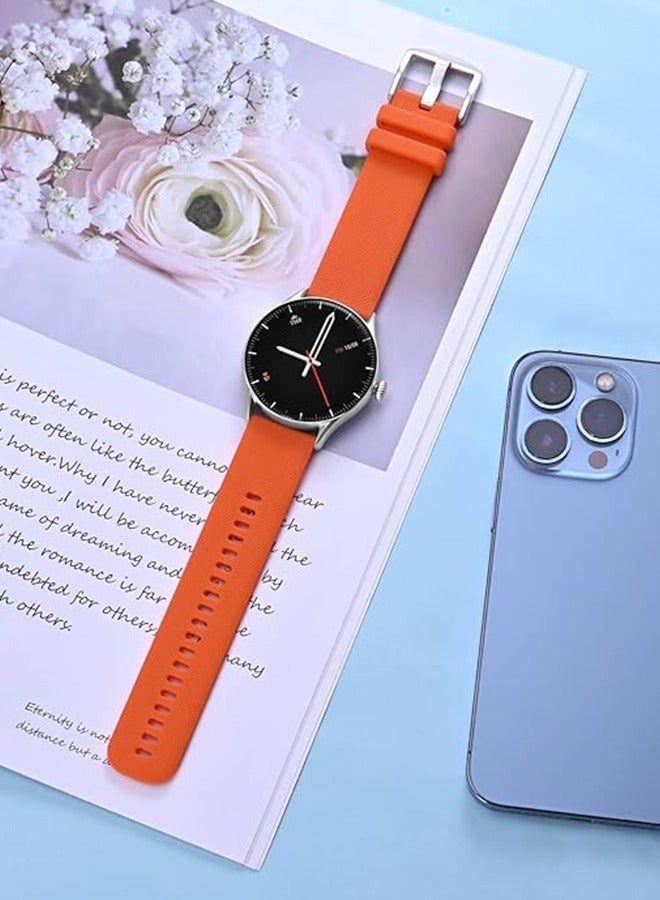 Silicone watch strap 20mm Compatible with Samsung Galaxy  Watch 7/6/5/4 40mm 44mm/Watch 6 Classic 43mm 47mm/Watch 5 Pro 45mm/Watch 4 Classic/Active 2 Band, 20mm Soft Silicone Sport Strap Wristbands Women Men(Orange) - Image 2