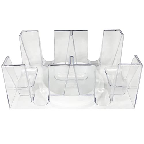Yuanhe Canasta Playing Card Holder 6 Deck Revolving Card Tray for Kids Adults Rotating Cards Holder for Poker Canasta Hand Foot Rummy Go Fish UNO Games - Image 5
