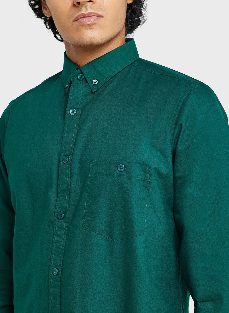 سفنتي فايف Pure Cotton Casual Single Pocket Shirt