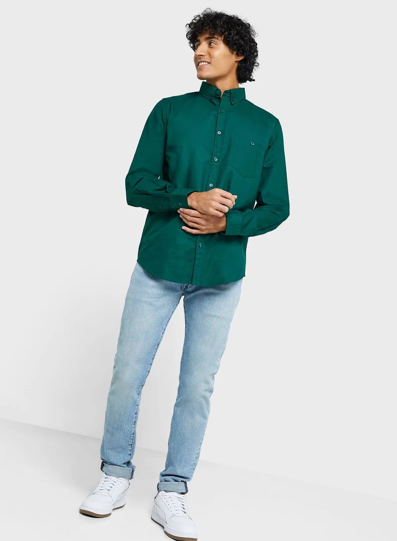 سفنتي فايف Pure Cotton Casual Single Pocket Shirt