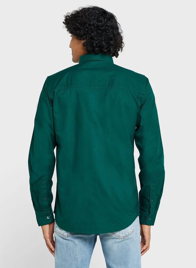 Seventy Five Pure Cotton Casual Single Pocket Shirt