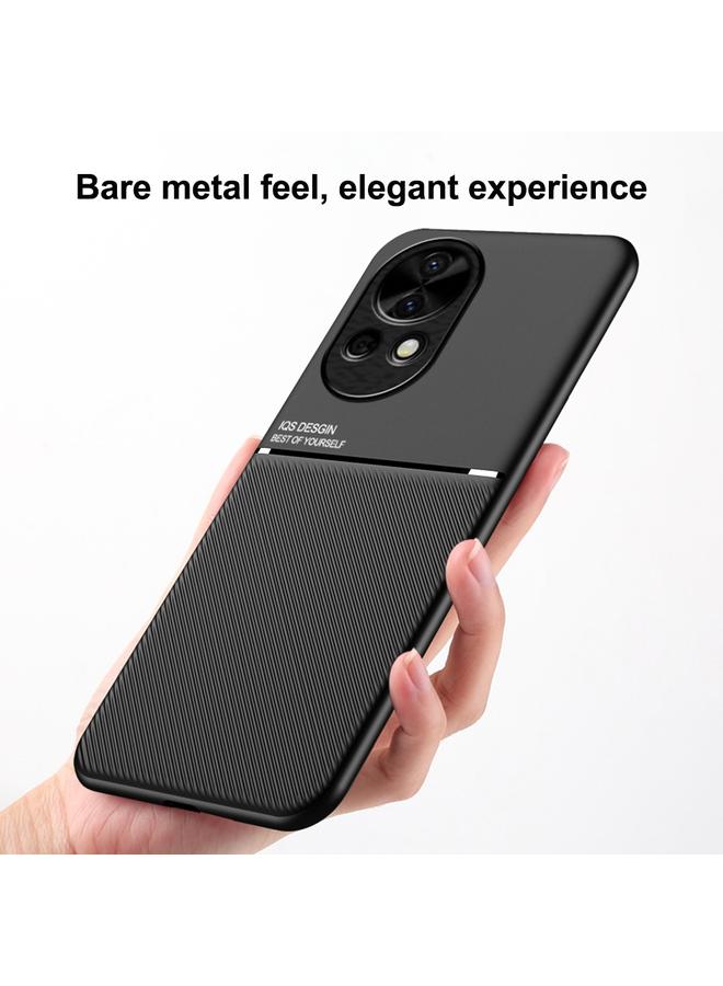 اس-توب جراب لهاتف Huawei nova 12 الكلاسيكي المائل والحبيبي المغناطيسي المصنوع من مادة البولي يوريثان الحراري الهجين - Image 2