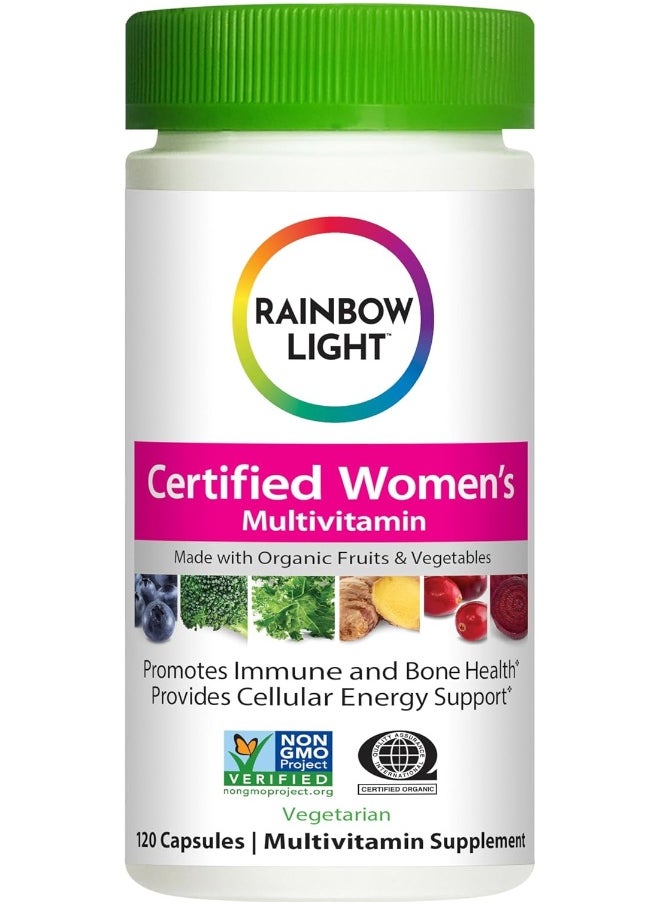 Rainbow Light Multivitamin For Women, Vitamin C, D & Zinc, Probiotics, Women’S Multivitamin Provides High Potency Immune Support, Non-Gmo, Vegetarian, 120 Tablets  - Image 2