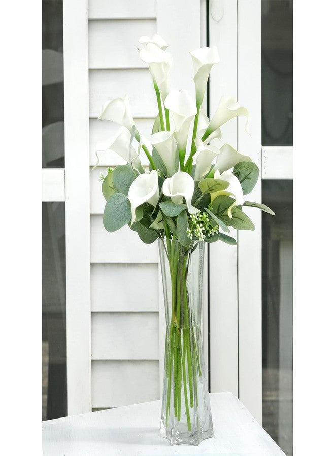 FiveSeasonStuff Real Touch Calla Lily Artificial Flowers Wedding Bridal Bouquet | Floral Arrangements | 15 Calla Lilies (Summer White) - Image 2