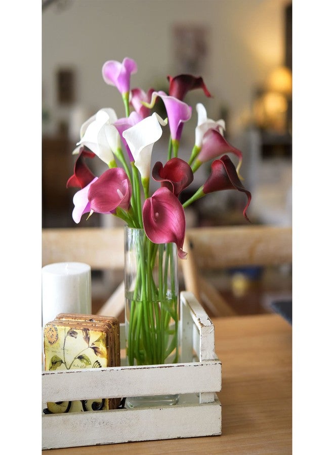 FiveSeasonStuff Real Touch Calla Lily Artificial Flowers Wedding Bridal Bouquet | Floral Arrangements | 15 Calla Lilies (Summer White) - Image 5