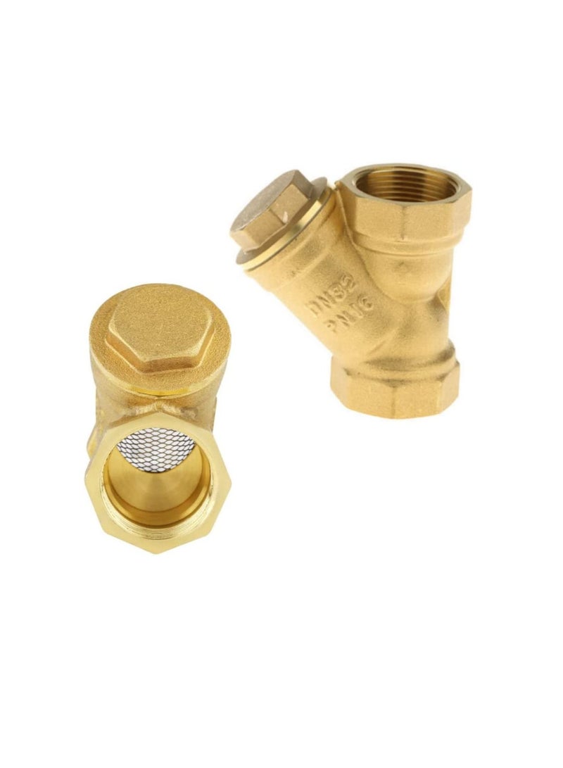 Brass Female Threaded Y Shaped Brass Strainer Filter Valve for Water, HVAC & Plumping Application (1.1/2 Inch)  - Image 1