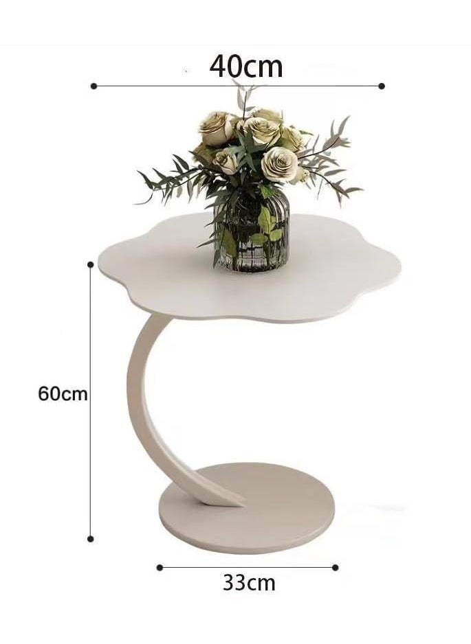 Generic End Table Side Table With Cloud Shape C-Shaped Coffee Table With Metal Frame For Couch,Beside Small Table For Living Room Bedroom Indoor u0026 Outdoor Nightstand  - Image 2