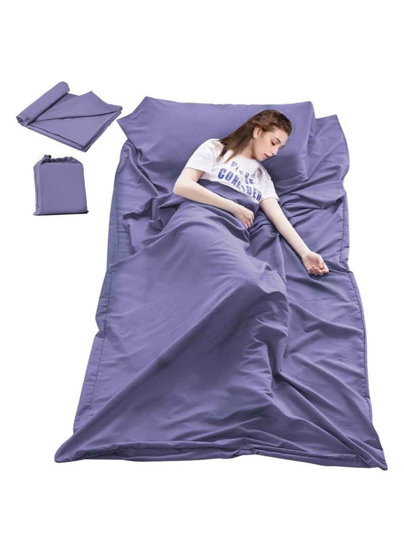 SOLARAE Lightweight Camping Sleeping Bag Liner, Compact Hotel Sheet for Youth Hostels and Picnics, Breathable and Roomy Design, Ideal for Adults (115*210cm) - Image 1