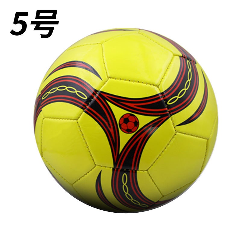 Generic Football No. 3, No. 4, No. 5 senior high school entrance examination PVC primary and secondary school kindergarten training competition PU machine sewing childrens football wholesale 5 Senior yellow