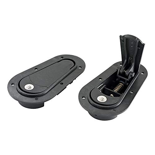 AeroCatch 125-2100 Below Panel Flush Locking Hood Latch and Pin Kit - Black - Image 1