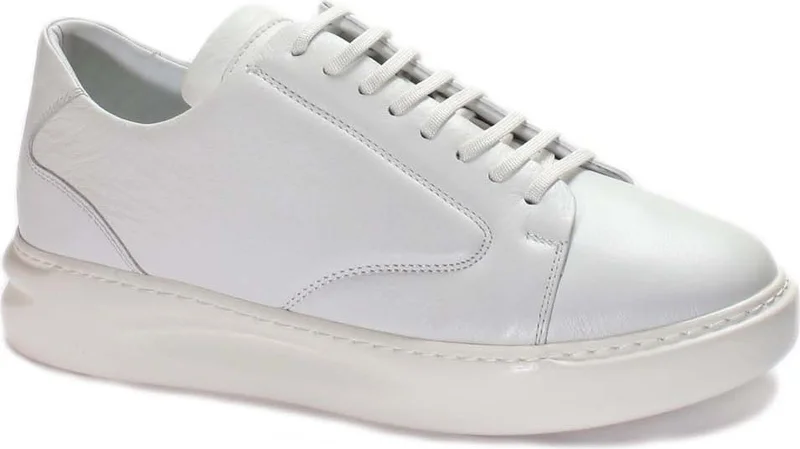 Fast Step Women's Genuine Leather Daily Sneaker Comfortable Sole Sports Summer Lightweight Lace-up Shoes 934ZA108