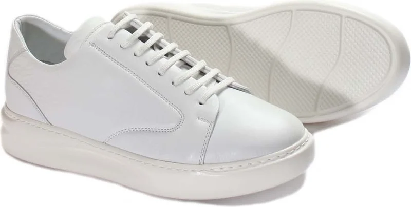 Fast Step Women's Genuine Leather Daily Sneaker Comfortable Sole Sports Summer Lightweight Lace-up Shoes 934ZA108
