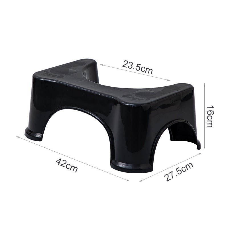 Generic Toilet Toilet Stool Squatting Stool Thickened Non-slip Pit Stool Foot Stool Toilet Foot Stool Black ordinary [pp material] 