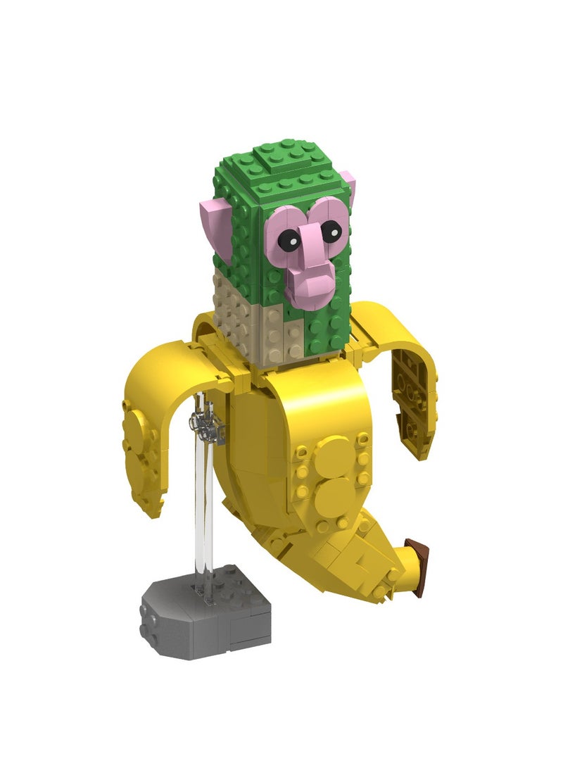 عام "مكعبات بناء 'شيمبانزيني بانانيني' - الغوريلا الموزية من سلسلة 'أساطير الجبال والأنهار' | مجسمات يدوية الصنع لرحلات الألغاز الخيالية | طبعة خاصة للهواة" - Image 4