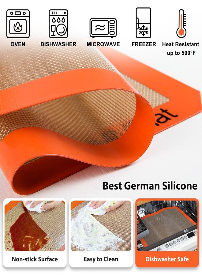MMmat Silicone Baking Mats - Best German Silicone, Non Slip Baking Sheet, Non Stick Reusable Silicone Mats For Baking, Food Grade Oven Liner, Counter Mat, Set of 6 - Image 5