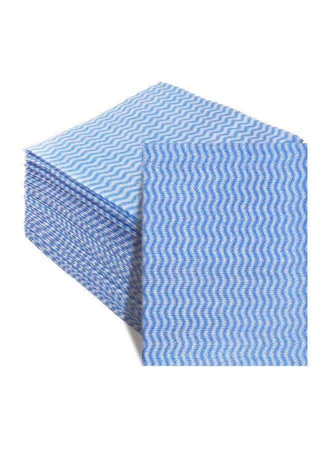 JEBBLAS Handi Wipes Reusable Cloths Dry Cleaning Cloths Dish Towel Kitchen Towel Handy Cleaning Wipes,Pack of 50, Blue - Image 1