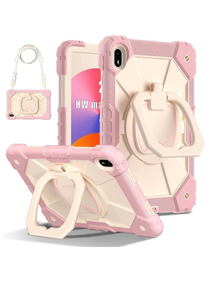 عام غطاء لجهاز هواوي ميت باد SE بحجم 11 بوصة (2024)، غلاف ذكي مضاد للسقوط، مناسب للأطفال، مع مقبض حمل قابل للدوران 360° وحامل وحزام لحمل القلم.