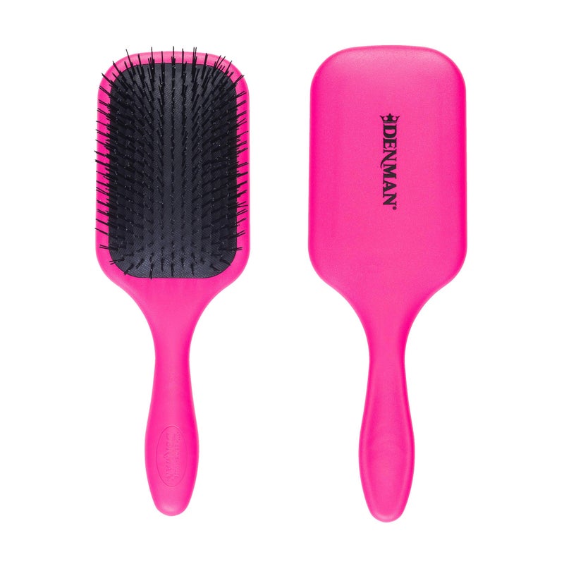 Denman Tangle Tamer Ultra (Pink) Detangling Paddle Brush For Curly Hair And Black Natural Hair - use with both Wet & Dry Hair, D90L - Image 1