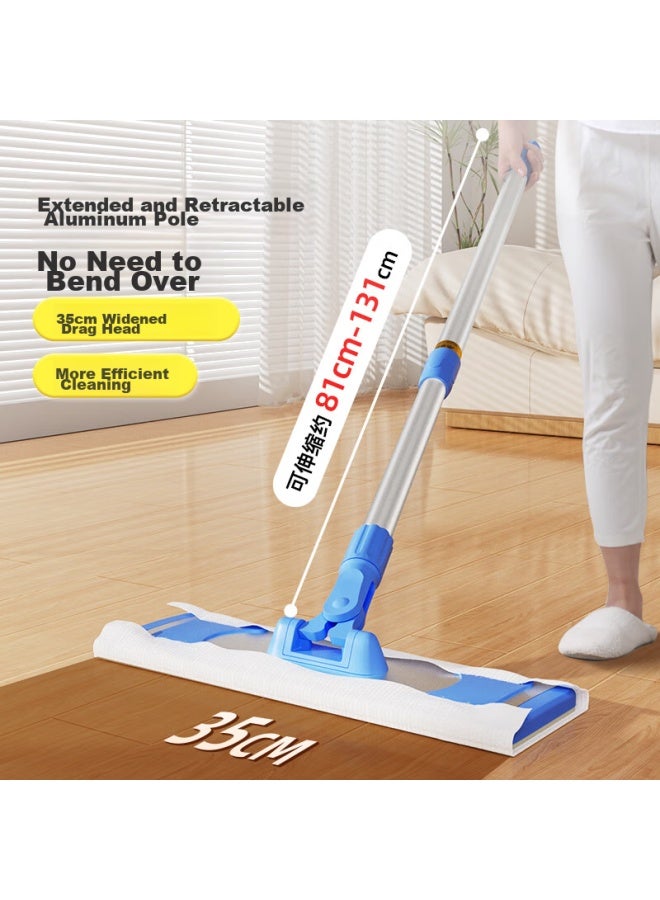Maryya Meili Ya Disposable Wet And Dry Paper Mop, Aluminum Alloy Flat Mop, Electrostatic Dust Removal, No-hand Mop Set, 4 Packs In Total - Image 2