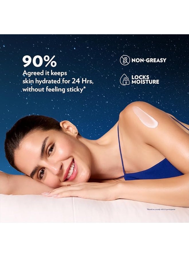 Vaseline Gluta-Hya Serum Burst Lotion, Overnight Radiance Restore, with GlutaGlow Technology, Hyaluronic Acid and Collagen, 10x More Powerful than Vitamin C, 200ml - Image 4