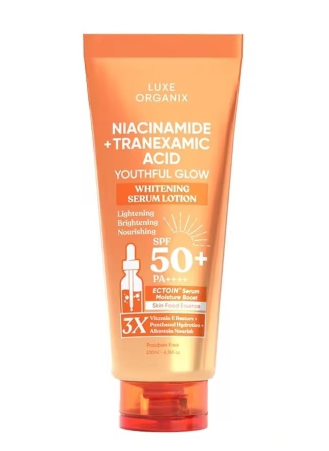 LUXE ORGANIX NIACINAMIDE + TRANEXAMIC ACID SERUM LOTION 200 ml  - Image 1