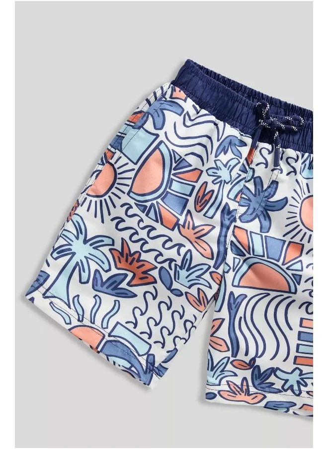 mothercare Doodle Sunsafe UPF50+ Rash Vest and Board Shorts Set