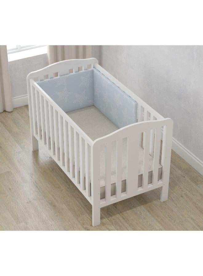 Mamas Gift Stars Crib Bumper Surround Your Little 1 with Comfort with "mamas Gift" Crib Bumpers. Soft and Cozy 100% Egyptian Cotton Bumpers Filled Breathable and Durable Microfiber. Protects Baby's Head - Image 1