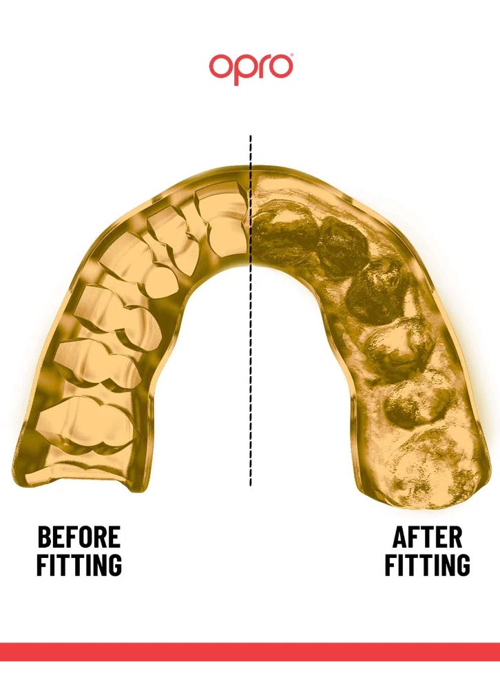 OPRO INSTANT CUSTOM FIT EYES BLACK/RED/GOLD ADULT - Image 2