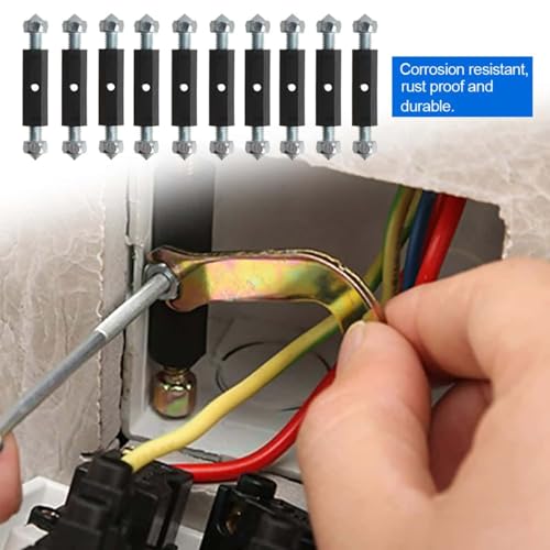 MTRoyaldia 20 PCS 118 Type Switch Socket Cassette Repair, Electrical Box Screws Support Rod Switch Universal Outlet Repairer Wall Mount Switch Box Repair Device with Wrench - Image 4