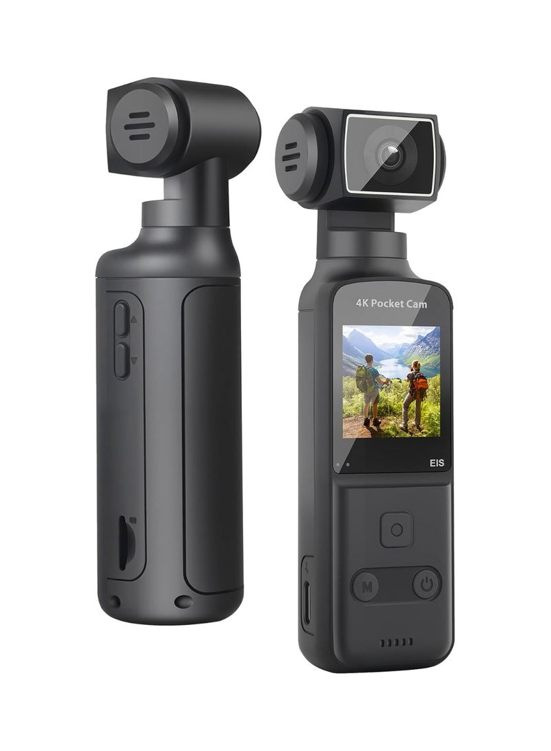 Mini 4K Pocket Body Camera with 1.33-inch HD Display, 270° Rotatable Lens, 256GB Max Storage, Wi-Fi - Image 1