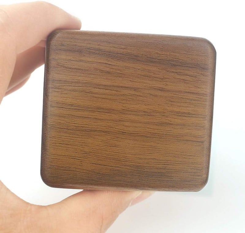 Sinzyo Natural Wooden Music Box with Customizable Photos Wind Up Musical Box Gifts for Christmas,Birthday and Valentine's Day(Simple Walnut, Tone:Can't Help Falling in Love) - Image 2