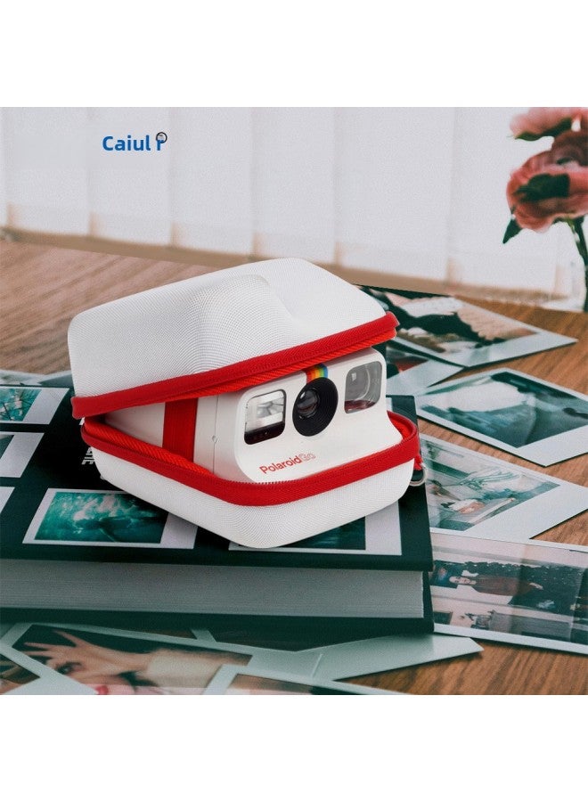 Anti-scratch And Anti-drop Strap EVA Hard Case Red And White Photo Bag Polaroid GO Special Fit Storage Bag-Color:Blue  - Image 4
