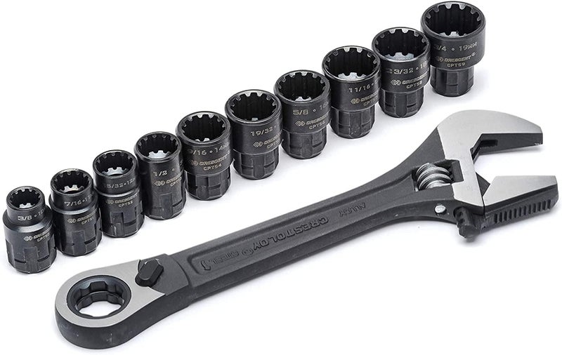 Crescent X6 Pass-Thru Adjustable Wrench Set 11 Piece