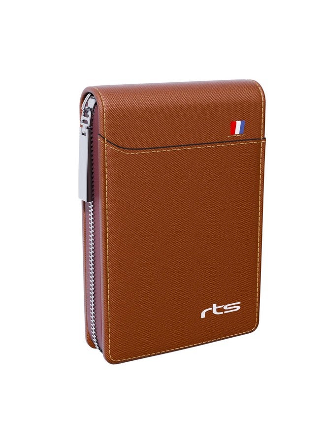 rts New Imported RFID Protected 9 Slot Men's Wallets Genuine PU Leather Credit Debit ATM Business Card Holder Protector with Zipper Case Money Coin Purse for Men, Women, Festive Gifting Valentines - Image 1