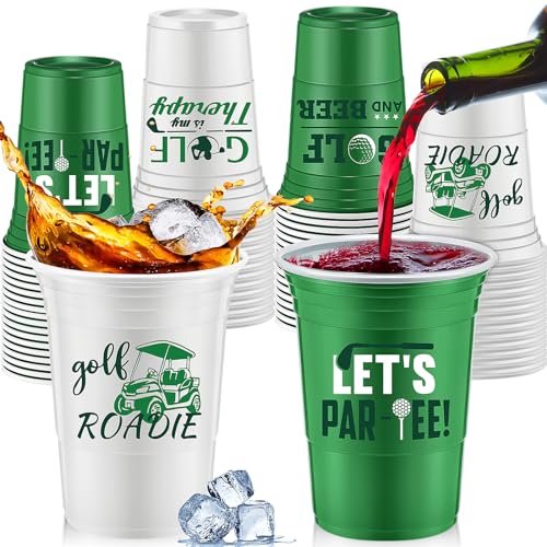 Norme 48 Pcs Golf Party Decorations 16 oz Golf Ball Thick Plastic Disposable Cups Bulk Hot Cold Drink Wine Coffee for Home Themed Party Supplies Favors - Image 1