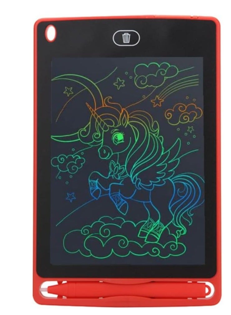 Raxoom LCD Writing Tablet 8.5 Inch, Doodle Pad Portable Erasable Reusable Writing and Drawing Pad, Learning Toys Kids Writing Pad for Boys and Girls (Red  - Image 1