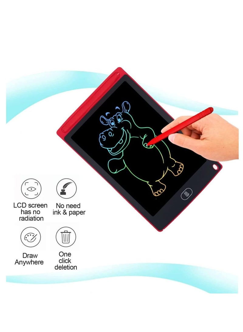 Raxoom LCD Writing Tablet 8.5 Inch, Doodle Pad Portable Erasable Reusable Writing and Drawing Pad, Learning Toys Kids Writing Pad for Boys and Girls (Red  - Image 3