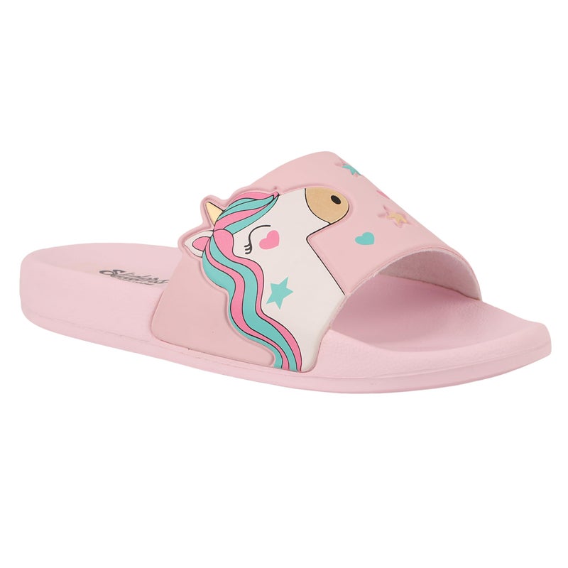 WELCOME Unisex-Child Kids Flip-Flop Soft Comfortable Indoor & Outdoor Slippers Stylish Non-Slip Slide Home Casual Chappals For Boys & Girls, K-FANDOM-PINK_9 - Image 4