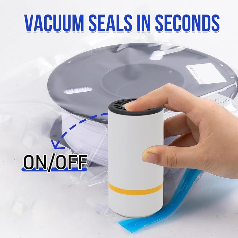 مضخة هواء محمولة قابلة لإعادة الشحن عبر منفذ USB لأكياس التفريغ وتخزين خيوط الطابعة ثلاثية الأبعاد - Image 3