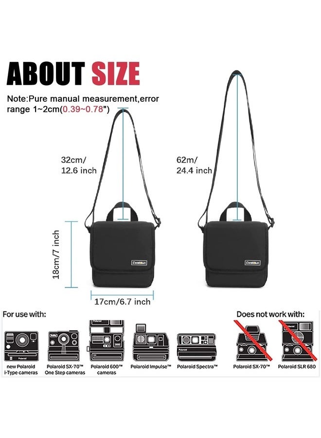 Cwatcun Carrying Camera Bag for Polaroid Box Camera,Camera Bag Case Compatible with Polaroid Originals OneStep+, Onestep 2, Now I-Type Instant, Polaroid 600 Film Camera. - Image 3