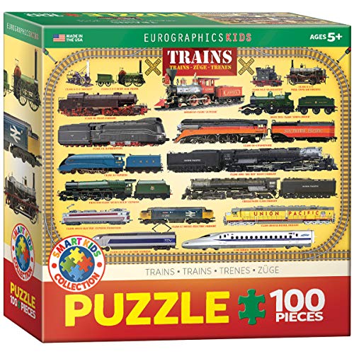 eurographics Trains 100 Piece Jigsaw Puzzle - Image 1