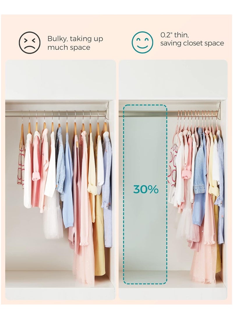 BLOOMING TIME 100pc Heavy Duty Velvet Hangers - Non-Slip Space Saving Clothes Hangers with 360° Swivel Hooks - Image 3