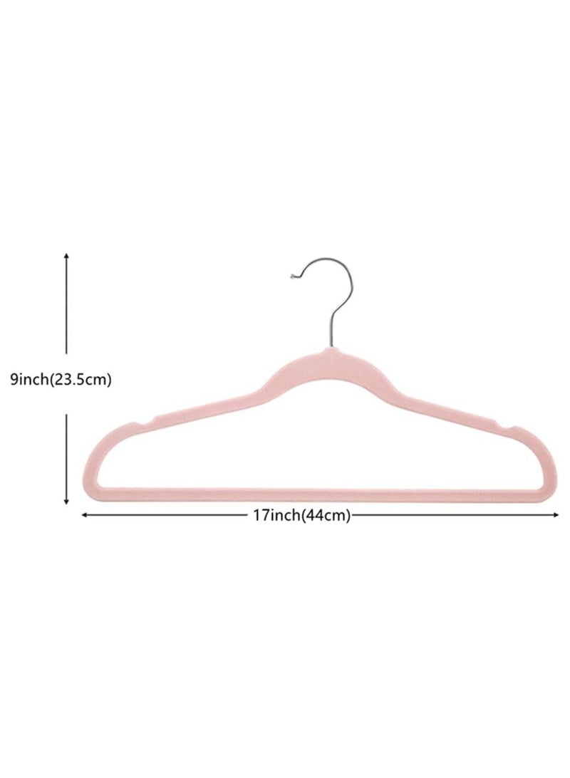 BLOOMING TIME 100pc Heavy Duty Velvet Hangers - Non-Slip Space Saving Clothes Hangers with 360° Swivel Hooks - Image 5