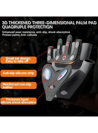 Fitness Gloves,Suitable For Weightlifting In Byms,Bicycles,Sports,Fitness,And Training,And Breathable And Non Slip Silicone Pads For Palm Protection - view 2